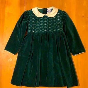Forest Green Velvet Dress